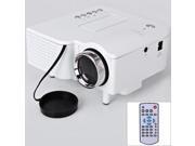 UC28 400 Lumens Home Mini LED Projector 320 x 240 Native Resolution 16 9 Aspect Ratio Supports HDMI USB VGA IR SD Card US Plug