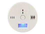 House CO Carbon Monoxide Poisoning Gas Sensor Alarm with LCD Display White