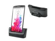 2 in 1 Battery Charger and Charging Dock OTG Function with Micro USB Cable for LG G3 Black