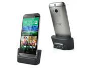 Matte Charging Dock OTG Function with Micro USB Cable for HTC One M8 Black