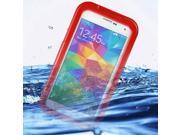 Practical Waterproof Hybrid PC and TPU Case for Samsung Galaxy S5 Red