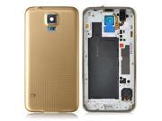 Back Cover Housing with Middle Frame for Samsung Galaxy S5 G900 Gold