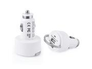 3.1A Dual USB Ports Car Charger For Smartphone White