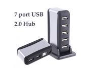 480Mbps 7 Port 7 Port High Speed USB 2.0 HUB AC Adapter Cable Plug For Computer Peripherals Accessories with LED Indicator