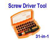 31 in 1 Interchangeable Professional Versatile Hardware Screw Driver Tool Kit with Carry Box JAKEMY