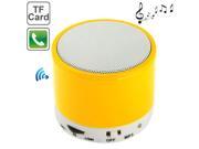 S10 Mini Bluetooth Handsfree Stereo Portable Wireless Music Speaker Built in Rechargeable Battery Support TF Card Yellow