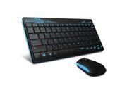 Rapoo X221 2.4GHz Wireless Compact Ultra slim Keyboard Mouse Bundle For PC Notebook