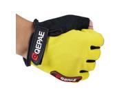Lerway MTB Cycling Bike Bicycle Gel Silicone half finger Ultra breathable gloves Yellow Size L