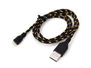 Fashion Design 1M Nylon Fabric Braided 8 Pin USB Cable for iPhone 5 5C 5S