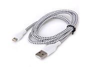 Fashion Design 1M Nylon Fabric Braided 8 Pin USB Cable for iPhone 5 5C 5S
