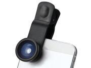 Practical 3 in 1 Clip Camera Lens including Fisheye Macro and Wide Angle for iPhone iPad Samsung HTC Tablet PC etc