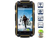 Discovery V8 Waterproof Dustproof Shockproof Android 4.2 3G Smartphone 4.0 inch WVGA Screen MTK6572 Dual Core 1.0GHz Yellow