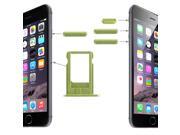 Card Tray Volume Control Key Screen Lock Key Mute Switch Vibrator Key Replacement Kit Compatible for iPhone 6 Plus Green