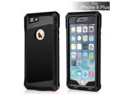 PEPKOO Ultimate Protection Water Proof Dust Proof Shock Proof Aluminum And Silicone Case For iPhone 6 Plus Black