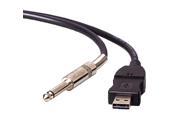 Guitar Bass 1 4 6.3mm To USB Link Connection Instrument Cable Adapter 3M