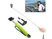 Fresh Self timer Cable Take Pole Monopod for ISO and Android Phones Green 5 pcs
