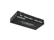 HDM 922E HDMI Matrix 2x2 Switch Splitter 2 Inputs 2 Outputs Support 4Kx2K 3D with EDID Control