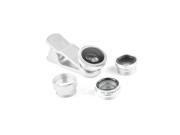 5 IN 1 Fish Eye Wide Angle Macro 2 x Barlow Polarizer for Mobile Phones Tablet Silver