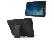 2 In 1 Pepkoo Spider Pattern Silicone and Plastic Hybrid Case with a Stand Holder for iPad Air 2 iPad 6 Black