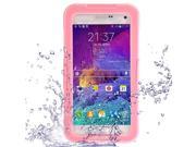 IP68 Waterproof Protective Case with Lanyard Compatible for Samsung Galaxy Note4 N9100 Pink