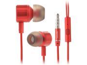 Roman N2 3.5mm Bass Stereo In ear Earphone Headphone with Mic Leather Box Red