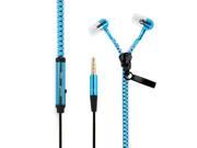 2015 NEW Stereo Bass Headset In Ear 3.5mm Jack Zipper Earphone with Mic Length 1.2m For iphone 6 6plus 5s 5c 5 LG HTC SONY Samsung Blue