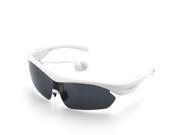 K2 Polarized Bluetooth Sunglasses Noise Reduction Handsfree A2DP PC Polycarbonate Frame White