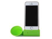 Soft Silicone Sound Amplifier Loud Speaker Horn Stand for iPhone 6 5s 5c 5 Green