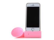 Soft Silicone Sound Amplifier Loud Speaker Horn Stand for iPhone 6 5s 5c 5 Pink