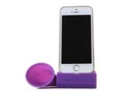 Soft Silicone Sound Amplifier Loud Speaker Horn Stand for iPhone 6 5s 5c 5 Purple