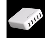 5V 8A 5 Port USB Smart Charger Multi hub High Speed Portable Travel Adapter for iPhone iPad Samsung Tablet Camera MP3 MP4 GPS