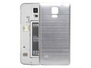 White Edge Brushed Texture Back Cover Replacement Compatible for Samsung Galaxy Note 4 Silver