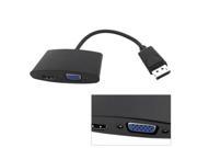 Hot selling 1080p Display Port to VGA HDMI Male to Female 2 in 1 Converter Adapter