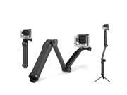 Tripod Extendable Portrait Handheld Selfie Stick Monopod For GoPro Hero 4 3 3 Camera Black