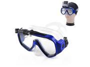 Diving Mask Goggle And Connect Mount For GoPro Hero 4 3 3 Camera Blue
