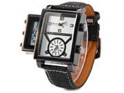 Oulm 3580 Sports Three Movt Watch Analog Digital Wristwatch Alarm Day Display