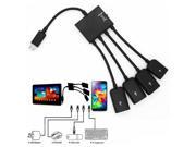 4 Ports Micro USB OTG Charge Hub Cable Connector Spliter for Smartphone Tablet PC