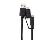 2 in 1 1.5M 8Pin Micro USB High Speed Charging Cable For iOS and Android Smartphones
