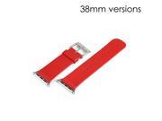 Classical Buckle Genuine Leather Watchband Strap for Apple Watch 38 mm Red