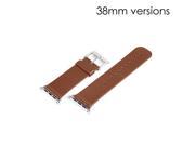 Classical Buckle Genuine Leather Watchband Strap for Apple Watch 38 mm Brown