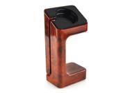 Shiny Wood Grain Charging Stand Dock for Apple Watch 38 mm 42 mm Dark Brown