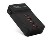 3004 Intelligent 5V 4A Smart 4 Ports USB Quick Charging Station with Power Switch for Mobile Phone Tablet Digital Camera Power Bank