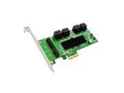 IOCREST SATA III 6Gbps 8 Port PCI Express Controller Card Green