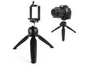 Mini Tripod With Cellphone Clip For Mobile Phones And Digital Cameras Black