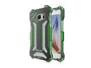 R JUST Case Gundam Double Color Oxidation Aluminum Metal Case Cover For Samsung Galaxy S6 Green