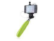 Portable Extendable Handheld Wired Monopod Selfie Stick with Built in Shutter Green