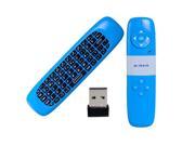 WS 505 2.4G Mini Wireless OWERTY Keyboard Laser Pointer Pen Air Mouse Remote Control Blue