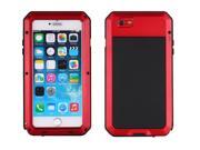 NEW Shockproof Dustproof Gorilla Glass Aluminum Case Cover with Touch ID Recognition Function for Iphone 6 Plus Red