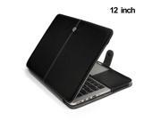 Luxury PU Leather Case Cover For The 2015 New MacBook 12 inch Retina Display Black