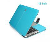 Luxury PU Leather Case Cover For The 2015 New MacBook 12 inch Retina Display Blue